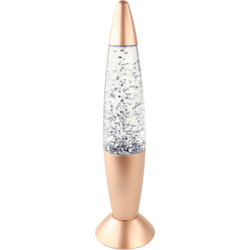 MISOU Lavalamp voor Kinderen - met Glitters - LED verlichting - 35 cm - Rose Goud - Glitterlamp