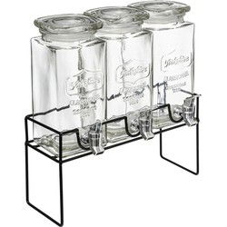Secret de Gourmet Dranksdispenser/limonadetap - 3x - 1,5 liter - Drankdispensers