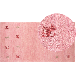 YULAFI - Modern vloerkleed - Fuchsiapaars - 80 x 150 cm - Wol