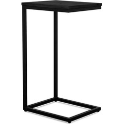 Benoa Canton Iron & Black Wooden End Table 38 cm