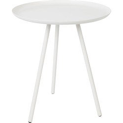 Housecraft Living Frost Bijzettafel Rond Metaal 39 cm Wit