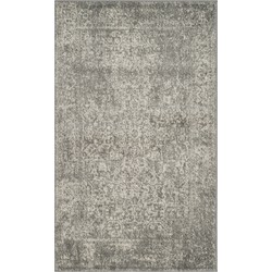 Safavieh Transitional Indoor Woven Area Rug, Evoke Collection, EVK256, in Silver & Ivory, 122 X 183 cm