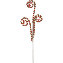 Clayre & Eef Kerstdecoratie Lolly 68 cm Rood Groen Kunststof