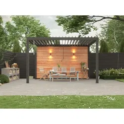 Aluminium pergola premium met lamellen, 400 x 300 cm