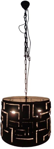 Cilinder Hanglamp 60cm - Zwart Antiek - 