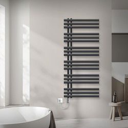 ECD Germany Strijkijzer EM design badkamerradiator elektrisch met verwarmingselement 900W - 600 x 1400 mm - antraciet