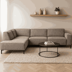 Hoekbank Ravi taupe links
