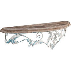 Clayre & Eef Wandplank Blauw Hout