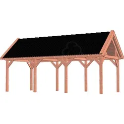 Trendhout douglas overkapping zadeldak XL, 765 x 380 cm