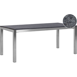 GROSSETO  - Tuintafel - Zwart/Grafietgrijs - 90 x 180 cm - Graniet