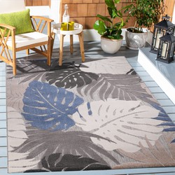 Tapijtenloods Binnen en Buiten Vloerkleed Floral Outdoor Laagpolig Tapijt Beige- 140x200 CM