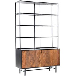 Tower living Taviano bookcase with 2 drs. 110x40x180