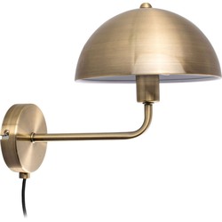 Wandlamp Bonnet - Metaal antique Goud - Ø20x18cm