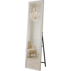 MIRRORS AND MORE MISOU Passpiegel - LED - Staande Spiegel - met verlichting - Grote Spiegel - 160x40cm - HERMINE