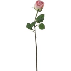 Mica roze kunstroos kunstbloemen 69 cm decoratie - Kunstbloemen