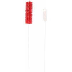Brumag Radiatorborstel - flexibel - extra lang - 90 cm - kunststof - rood - schoonmaakborstel - plumeaus