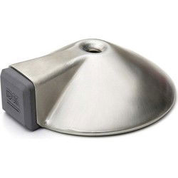 Bellatio Deurstopper - 3x - RVS - 8,5 x 8,5 x 2,6 cm - deurbuffers - Deurstoppers