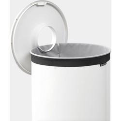 Laundry Bin, 60 litre, Plastic Lid - White