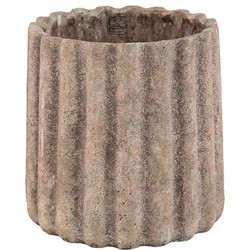 PTMD Bloempot Jaydean - 30x30x30 cm - Cement - Grijs
