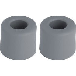 Deltafix Deurbuffer - 2x - deurstopper - grijs - rubber - 30 x 25 mm - Deurstoppers