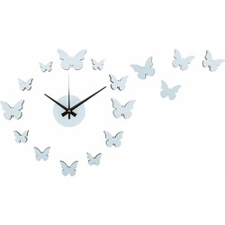 Wandklok Diy Butterfly - Blauw - Ø35cm