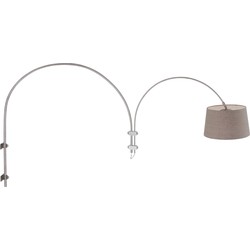 Moderne Wandlamp - Steinhauer - Metaal - Modern - E27 - L: 39cm - Voor Binnen - Woonkamer - Eetkamer - Zilver
