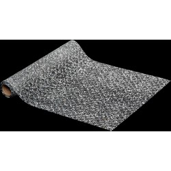 Atmosphera kerst tafelloper - zilver glitter - 28 x 300 cm - polyester - Tafellakens