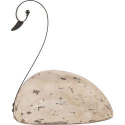 Clayre & Eef Decoratie Beeld Zwaan Wit Hout