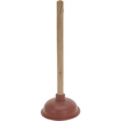 Toilet/gootsteen ontstopper plopper 40 cm - Huishoud/schoonmaak - Ontstoppers/ploppers - hout/rubber - Ontstoppers / ploppers