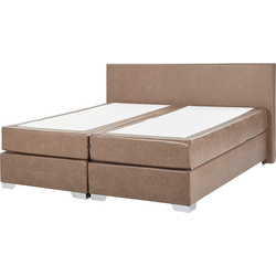 PRESIDENT  - Boxspringbed - Bruin - 180 x 200 cm - Kunstleer