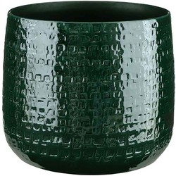 Mica Decorations Floyd Bloempot - H23 x Ø28 cm - Keramiek - Groen