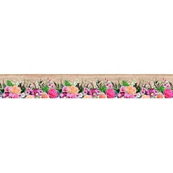 Sanders & Sanders zelfklevende behangrand bloemen beige, roze en oranje - 14 x 500 cm - 600092