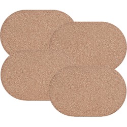 Tafelset van 8x stuks kurk met waslaag placemats 29 x 44 cm - Placemats