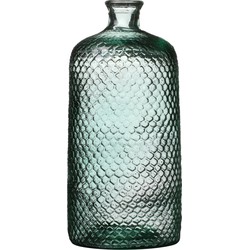 Natural Living Bloemenvaas Scubs Bottle - helder geschubt transparant - glas - D18 x H42 cm - Vazen