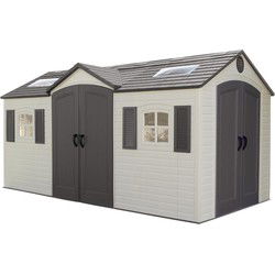 Lifetime® Kunststof gereedschapsschuur Residenz - 244x457x244 cm - Lichtgrijs