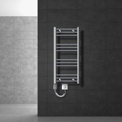 ECD Germany Badkamerradiator elektrisch met verwarmingselement 300W - 400 x 800 mm - chroom - recht met zijaansluiting