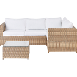 Beliani AVOLA - Loungeset-Wit-PE rotan