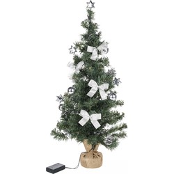 Kunst kerstboom - incl. versiering en verlichting - 75 cm - Kunstkerstboom