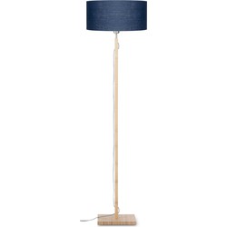 Vloerlamp Fuji - Blauw/Bamboe - Ø47cm