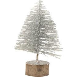 Kerstboom | Kunststof | Zilver | 10x10x (h)16 Cm