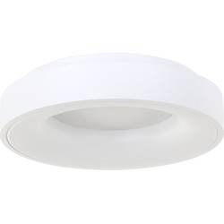 Steinhauer plafonniere Ringlede - wit - metaal - 48 cm - ingebouwde LED-module - 2563W