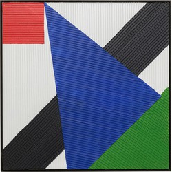 Schilderij Art Triangles Blue 100x100cm