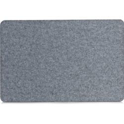 6x Rechthoekige onderleggers/placemats voor borden grijs 45 x 30 cm - Placemats