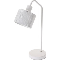 Witte leeslamp van draadmetaal/mesh 46 cm - Bureaulampen