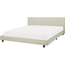 Beliani ALBI - Tweepersoonsbed-Beige-Polyester