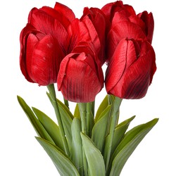 Clayre & Eef Kunstbloem Tulp 32 cm Rood Kunststof