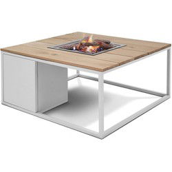 Loft 100 white frame teak top