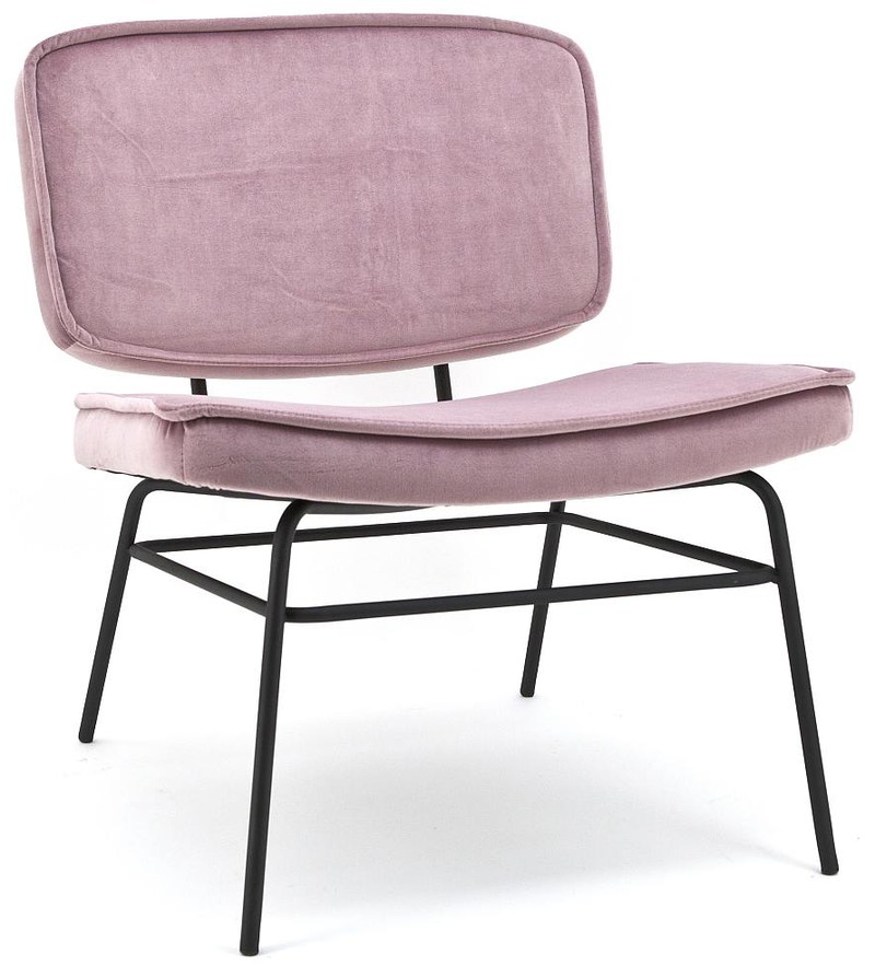 BY-BOO Vice Relax Fauteuil - Fluweel Oud Roze - 