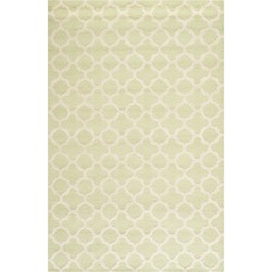 Safavieh Geometric Indoor Hand Tufted Area Rug, Cambridge Collection, CAM130, in Light Green & Ivory, 61 X 91 cm