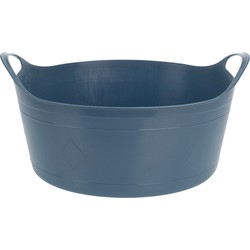 Flexibele emmer - blauw - 15 liter - kunststof - 39 x 17 cm - Wasmanden